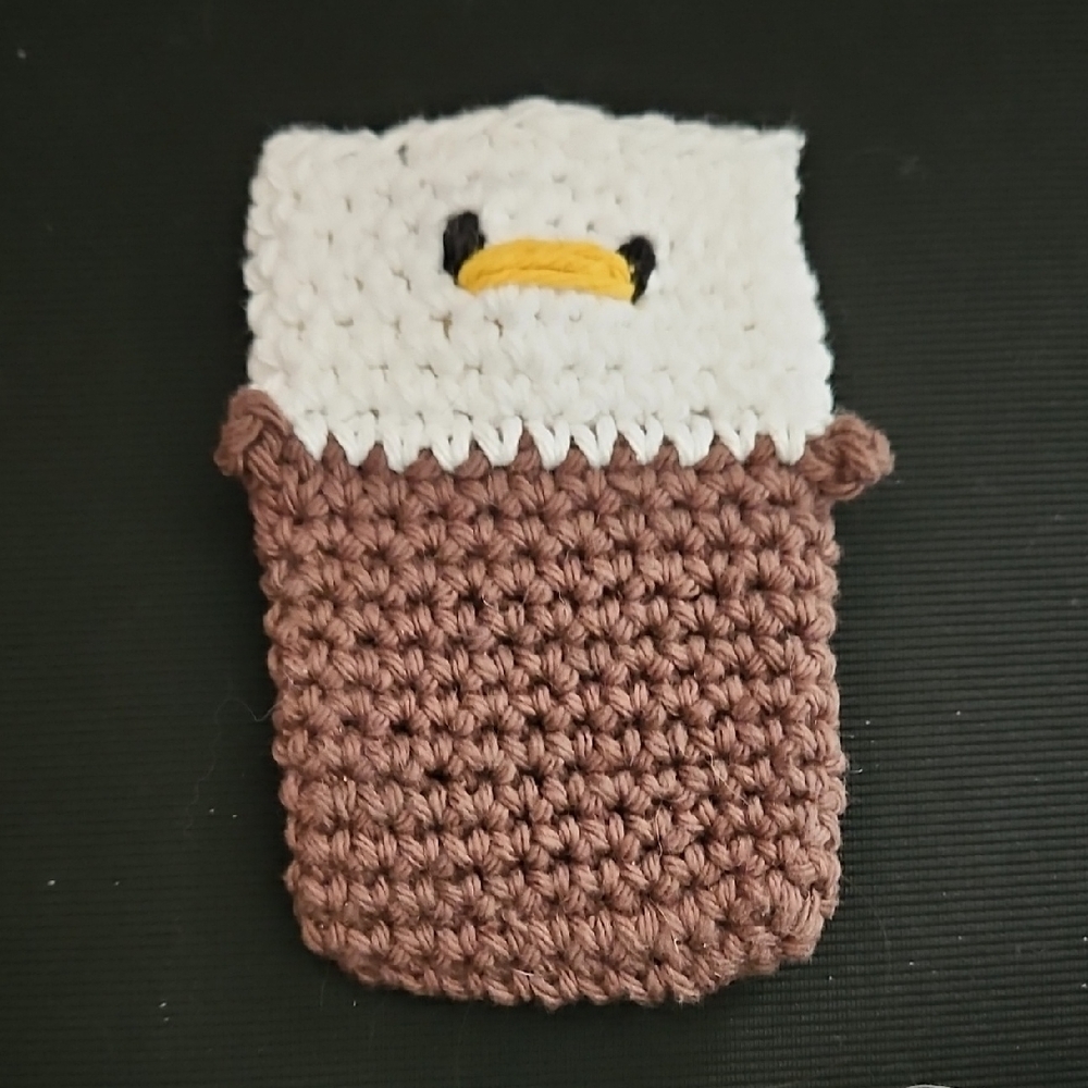 Small Crochet Eagle Pouch